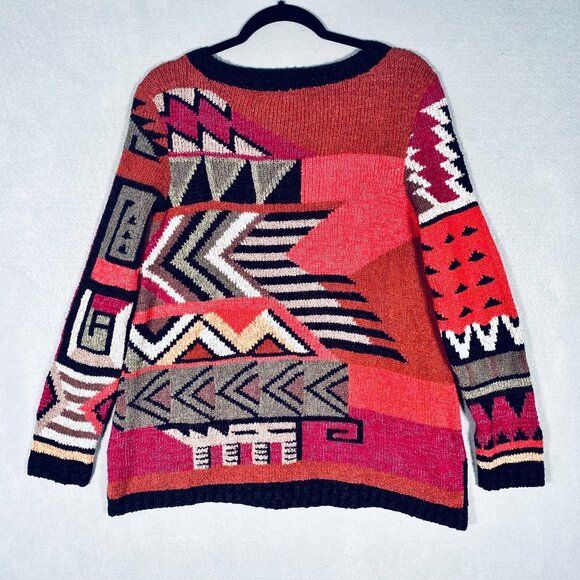Peruvian Connection Sweater Womens XS Multicolor Pima Cotton Blend Pullover - Picture 7 of 12